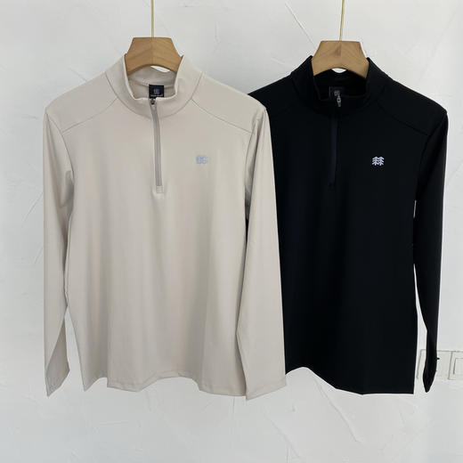 原单正品 KOLON SPORT 可隆户外半拉链长袖T恤
颜色：米色、黑色
尺码：M～XXL 商品图0