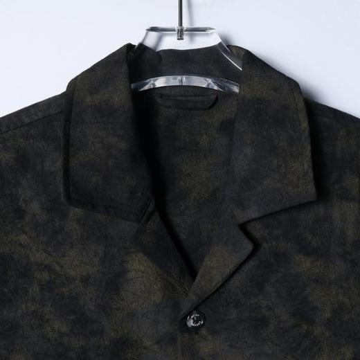 XZ32SDSA男装2026新款高贵轻奢美式褶皱复古扎染短袖衬衫百搭时尚上衣 商品图2