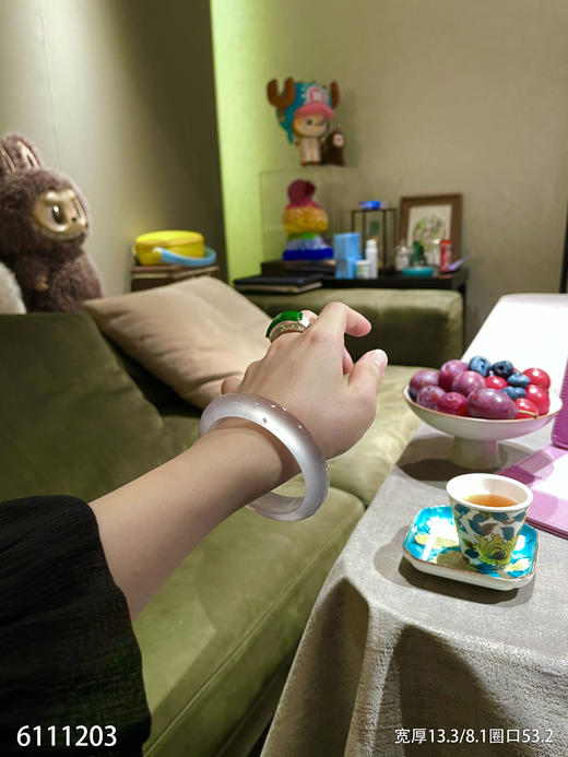 玻璃种手镯【6111203】圈口53.2~具体价格微信咨询 商品图1