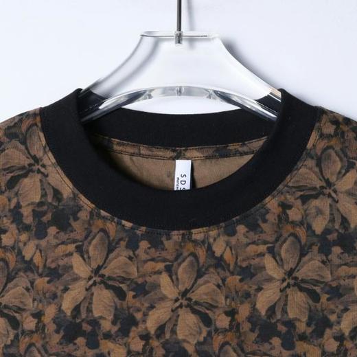 26T204SDSA男装2026新款高贵轻奢时尚痞帅满印花朵设计圆领短袖T恤百搭 商品图3