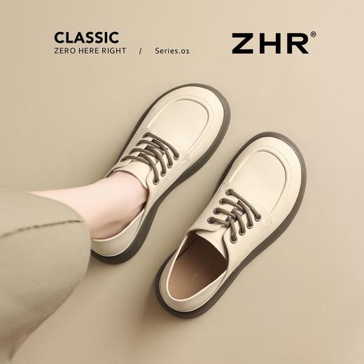 ZHR则则时尚学院英伦复古系带单鞋乐福鞋2025新款百搭小皮鞋女鞋 商品图4