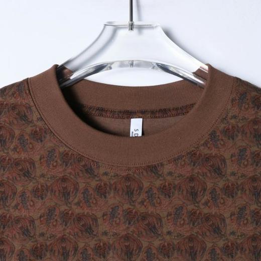 26T197SDSA男装2026新款高贵轻奢美式复古满印撞色圆领短袖T恤百搭时尚 商品图2