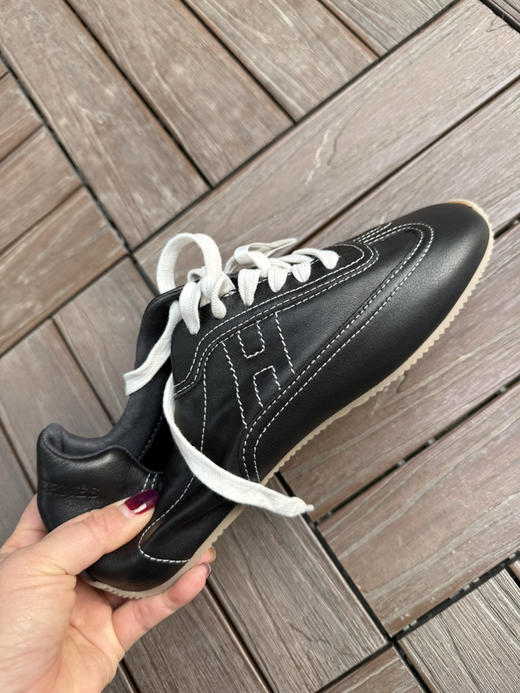 316-7 高端顾客来 大马新款全皮薄底德训鞋 内外全皮 柔韧如蒲草 巨舒适 商品图5