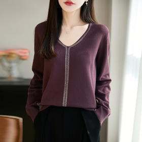 百媚生 法式重工烫钻针织打底衫薄款开衫GH-621-25