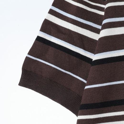 M188SDSA男装2026新款高贵轻奢老钱风撞色条纹圆领短袖T恤百搭时尚 商品图4