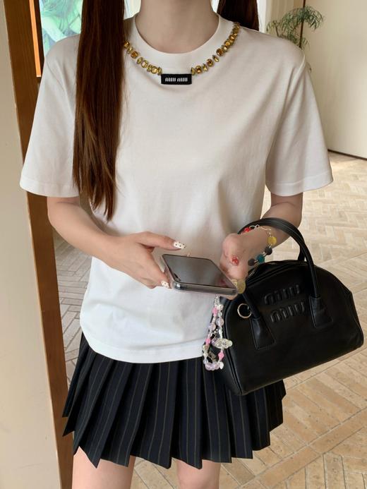 女款棉质闪钻短袖T恤ba017 商品图3