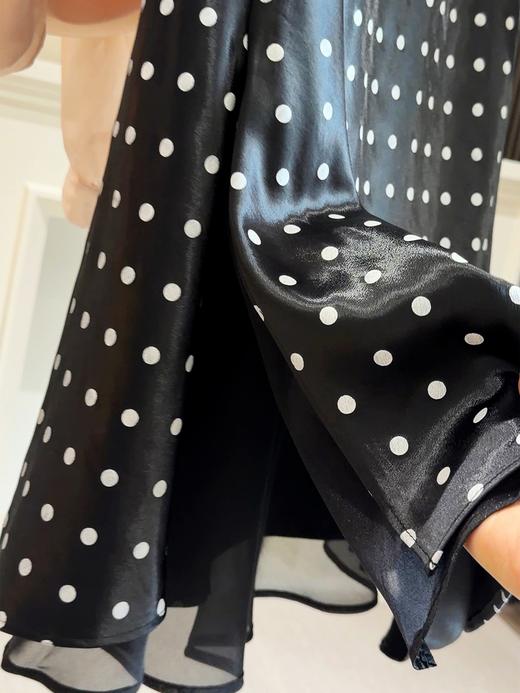 【2026新款！包臀鱼尾裙】波点醋酸缎面丝滑拼接半身裙 女2026春夏季新款包臀鱼尾裙开叉长裙 商品图3