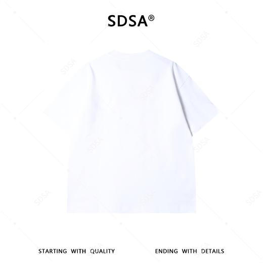 SDSA男装2026新款高贵轻奢美式立体珠子字母圆领短袖T恤百搭宽松 商品图4