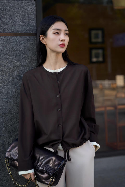 美拉德老钱风巨显白高智感衬衫 商品图2