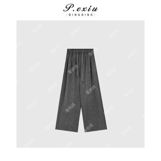 03-3潘依绣丁丁宠粉韩系简约松紧腰抽绳长裤休闲裤Q15211 商品图0