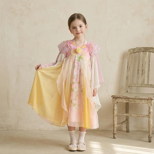 年衣童装汉服裙女童2025新款秋季新中式国风改良风汉服连衣裙礼服花鼓隆咚汉服裙年衣N1261014D02 商品图0