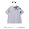 LD809SDSA男装2026新款轻奢韩版简约纯色可拆卸披肩设计圆领短袖T恤 商品缩略图4