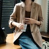 丁摩 老钱美学" 气质艺术家 | 呼吸感100%亚麻/单排扣廓形西装外套女6ZF-50853 商品缩略图2