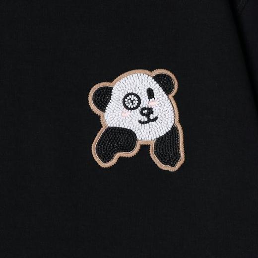 26157SDSA男装2026新款高贵轻奢国风立体珠子熊猫设计圆领短袖T恤百搭 商品图5