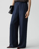 纯尾Th26新款藏青斜纹松紧腰阔腿裤。 自己备注号码 商品缩略图2