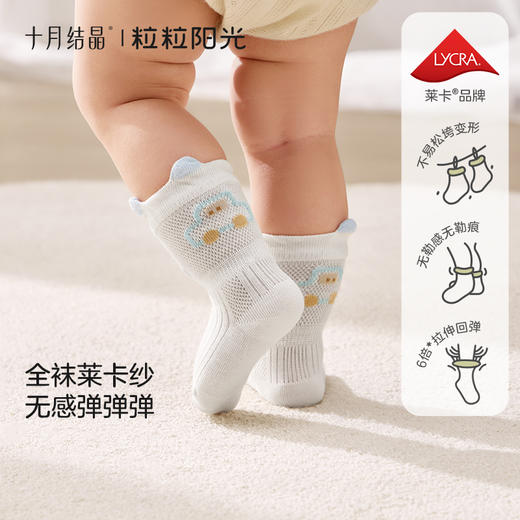 十粒粒阳光婴儿袜子夏季薄款宝宝袜婴幼儿新生儿网眼袜a类 商品图4
