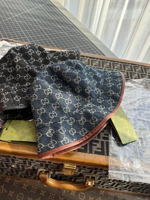 古驰 丹宁系列  老花 渔夫帽 黑色/蓝色（CO） 商品图3