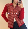 女款有领针织开衫毛衣ho025 商品缩略图2