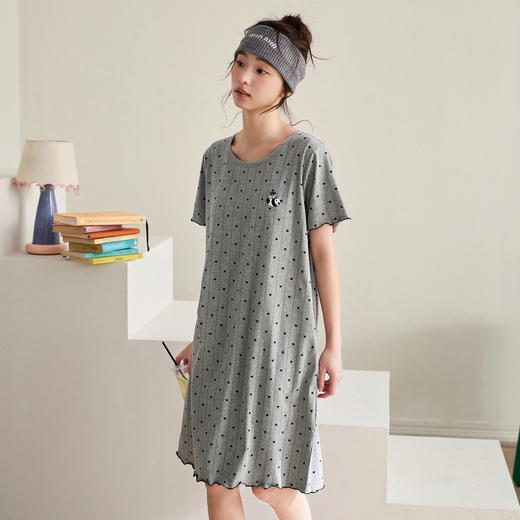【带胸垫】防凸点睡裙yc0416017 商品图3