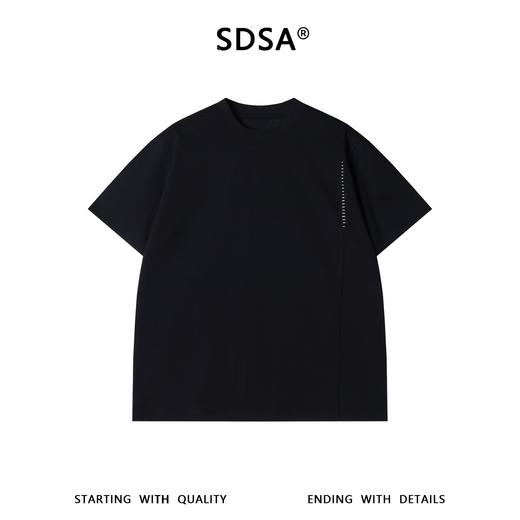 JN3608SDSA男装2026新款高贵轻奢韩版简约明线圆领短袖T恤百搭宽松上衣 商品图1