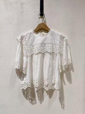 女款镂空短袖上衣ba