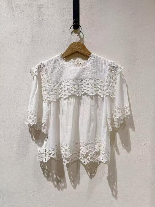 女款镂空短袖上衣ba 商品图0