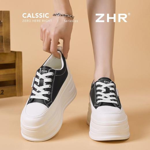 ZHR【秒高8.5CM】厚底小白鞋女小个子内增高休闲鞋百搭轻便运动鞋 商品图6