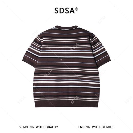 M188SDSA男装2026新款高贵轻奢老钱风撞色条纹圆领短袖T恤百搭时尚 商品图5