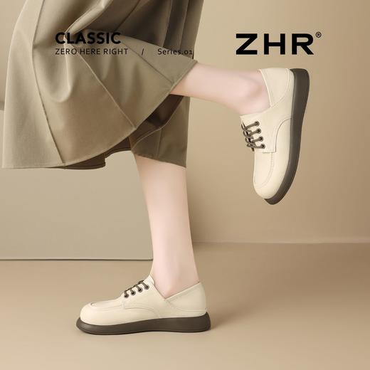 ZHR则则时尚学院英伦复古系带单鞋乐福鞋2025新款百搭小皮鞋女鞋 商品图5