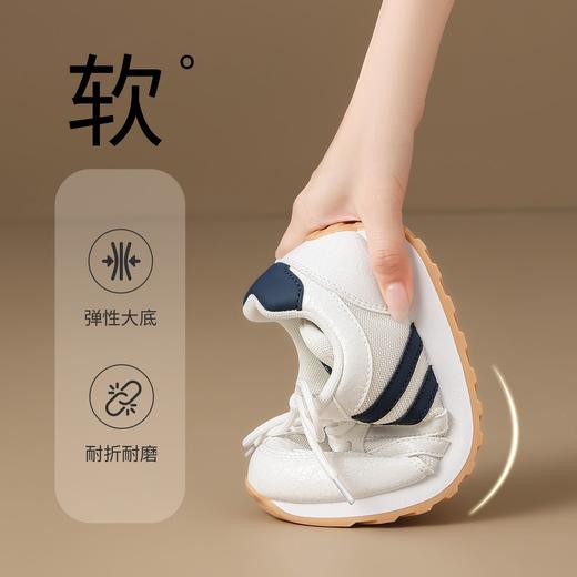ZHR拼接皮面休闲阿甘鞋女2025新款轻便增高运动鞋超软透气百搭女 商品图4