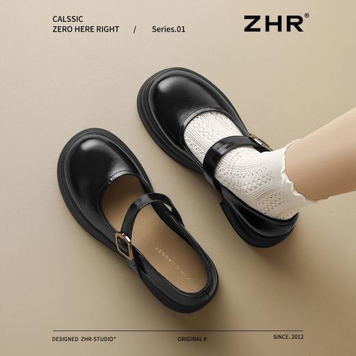【店铺热销】ZHR厚底玛丽珍女鞋秋冬2025新款法式jk小皮鞋女粗跟 商品图8