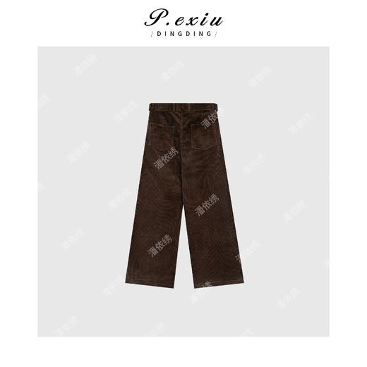 03-3潘依绣丁丁宠粉韩系灯芯绒弯刀长裤休闲裤Q15336 商品图1