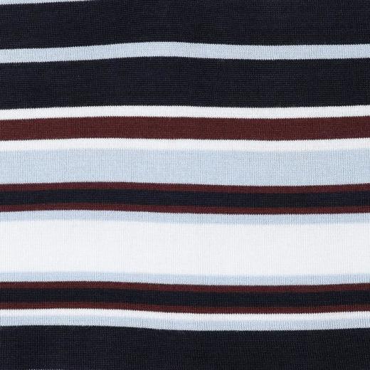 M198SDSA男装2026新款高贵轻奢复古文艺风舒适条纹polo翻领短袖T恤 商品图3