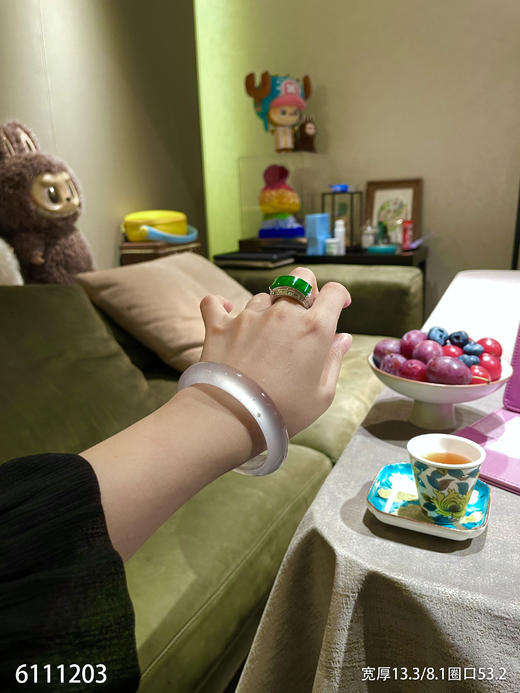 玻璃种手镯【6111203】圈口53.2~具体价格微信咨询 商品图6