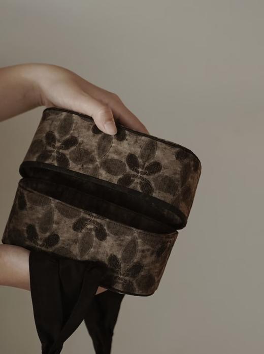 清如许优选｜古布蝴蝶结手拎茶器收纳盒 便携茶盒 可放行李箱 商品图7