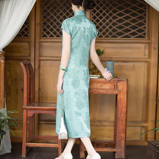 裁缝学苑AS648民国风真丝立领提花旗袍纸样女装修身显瘦裙子样板图纸 商品图2