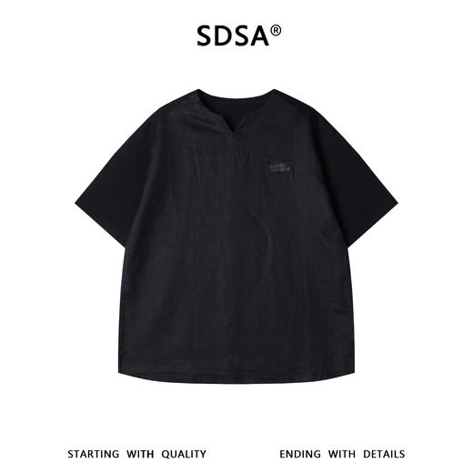 SF5007SDSA男装2026新款高贵轻奢痞帅简约V领短袖T恤印花字母设计百搭 商品图1