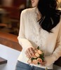 法式v领~小山羊绒蕾丝气质两面长袖羊绒衫上衣女 商品缩略图3