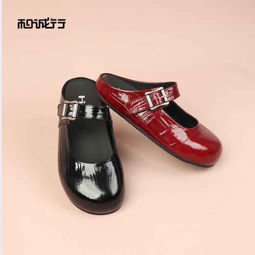 和诚行2026春季新款复古百搭一脚蹬懒人包头勃肯拖鞋1730028 商品图2