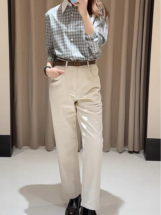 小禾土壤牛仔米白色牛仔裤 商品图6