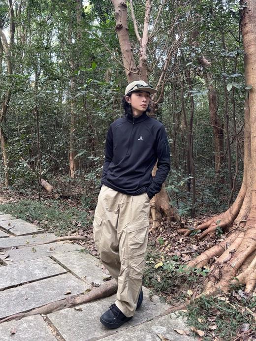 2026春款KAILAS凯乐石男款立领半开胸内胆半拉链吸湿排汗保暖户外登山徒步上衣 商品图2