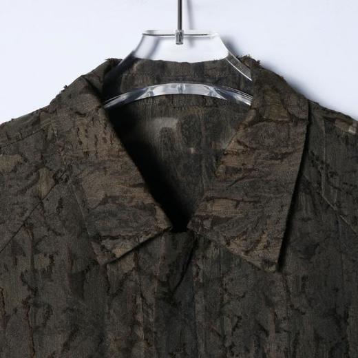 SDSA男装2026新款高贵轻奢美式复古肌理提花短袖衬衫百搭宽松上衣 商品图2