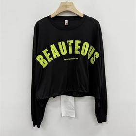 NC圆领撞色字母长袖T恤60115夏季162011690321