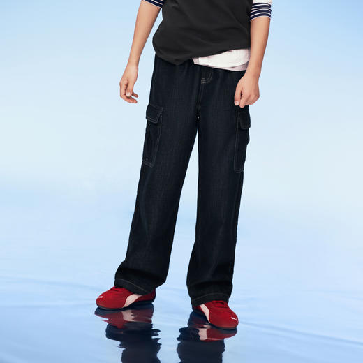 PUMA彪马童装2026夏季新款儿童男童长裤牛仔裤时尚潮流 商品图3