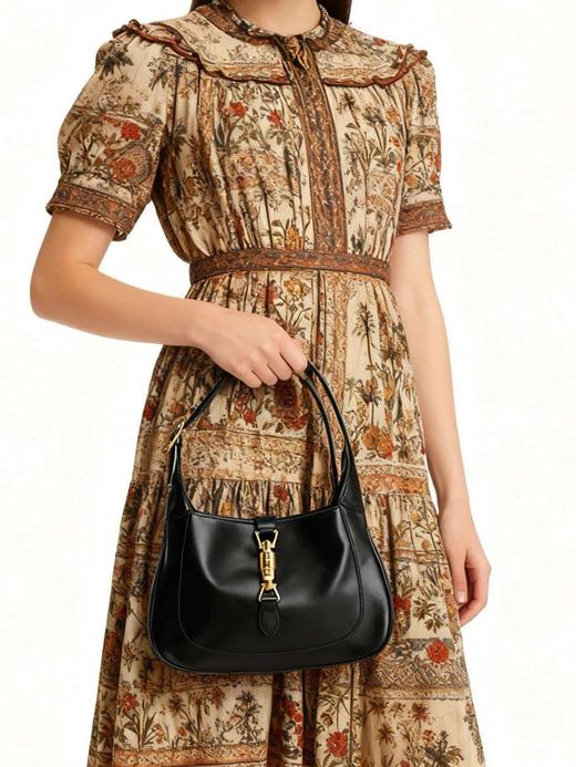 古驰 最新系列 软粒面皮革 单肩包 腋下包 商品图2