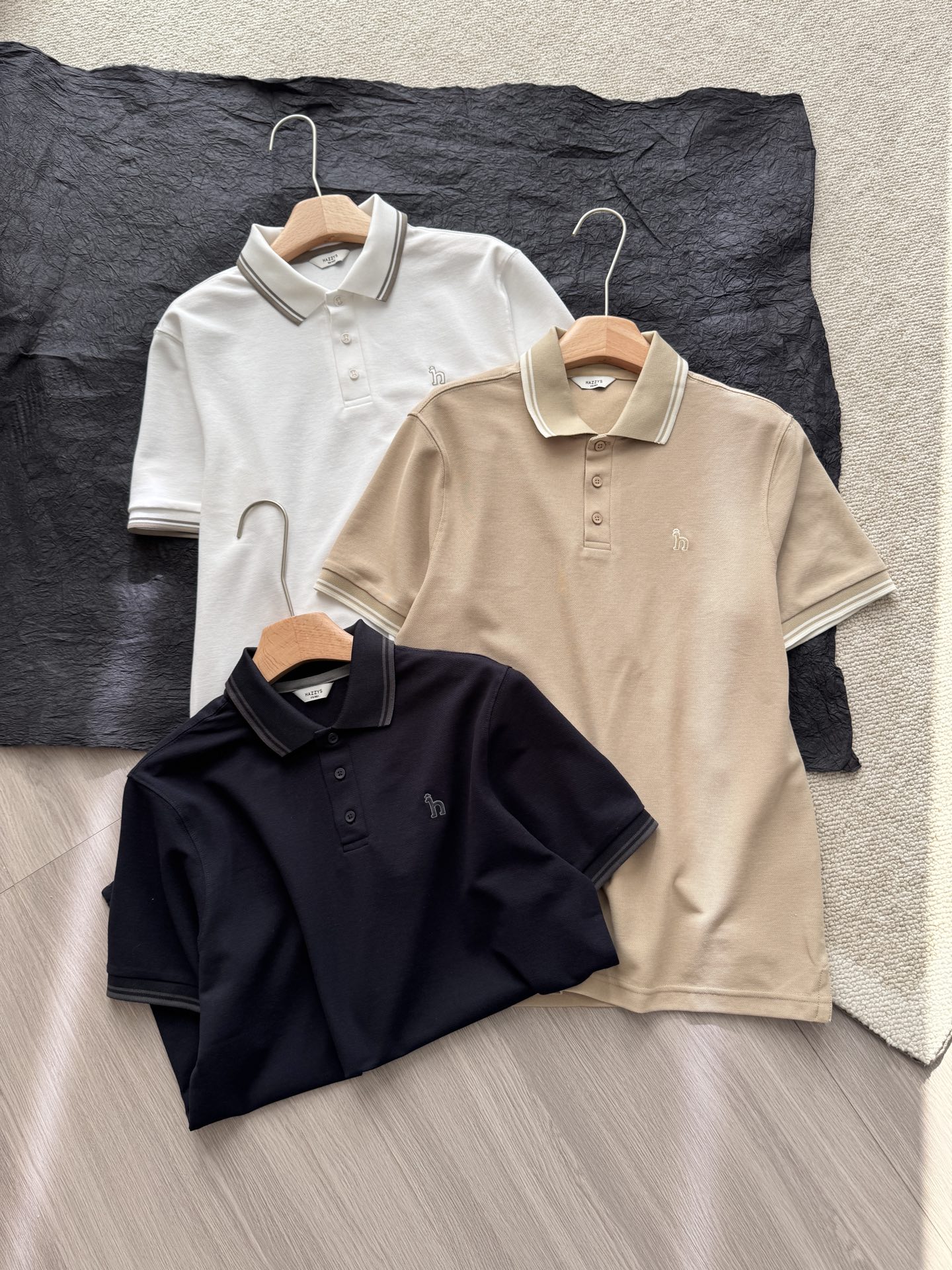 哈吉斯 休闲时尚舒适简约短袖 Polo衫