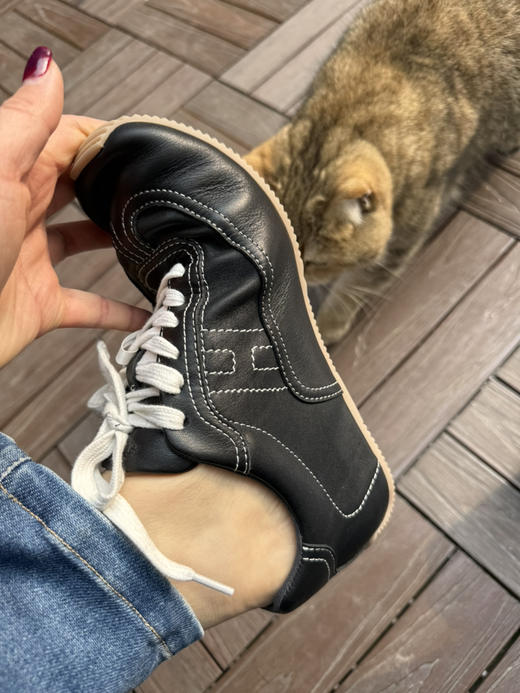 316-7 高端顾客来 大马新款全皮薄底德训鞋 内外全皮 柔韧如蒲草 巨舒适 商品图1