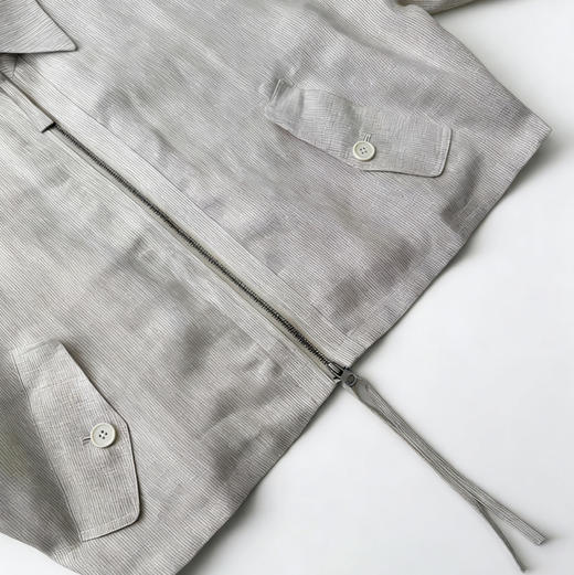 LP纯圆薄款亚麻夹克外套。 自己备注号码。廓形 商品图4