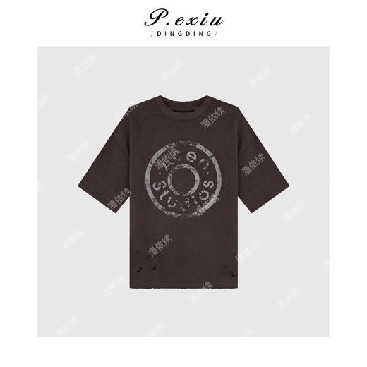 03-3潘依绣丁丁宠粉韩系简约印花圆领短袖T恤Q1533 商品图0