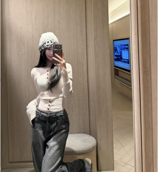 vivienne西太*后土星🪐绝美沙漏腰针织衫 商品图8